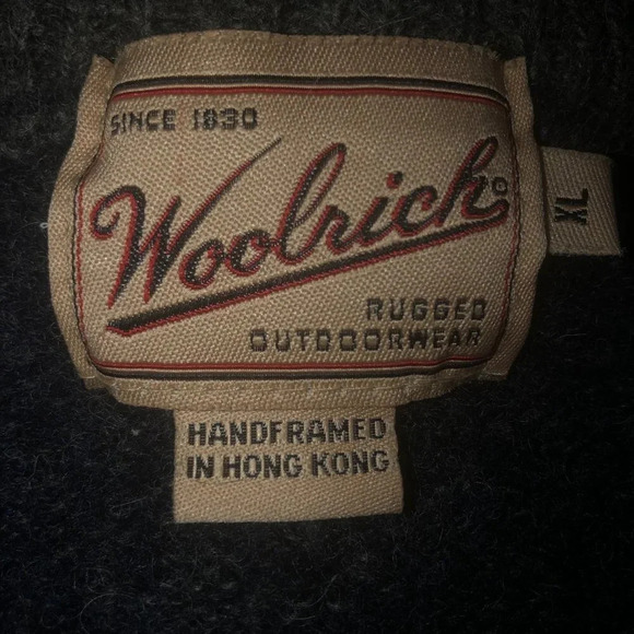 VINTAGE WOOLRICH Sz XL Womens Blue Gray Wool Blend Crew Neck Long Sleeve Sweater - Picture 2 of 6